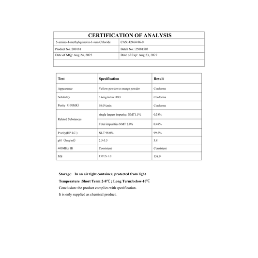 5-AMINO-1MQ 5MG : Research Only