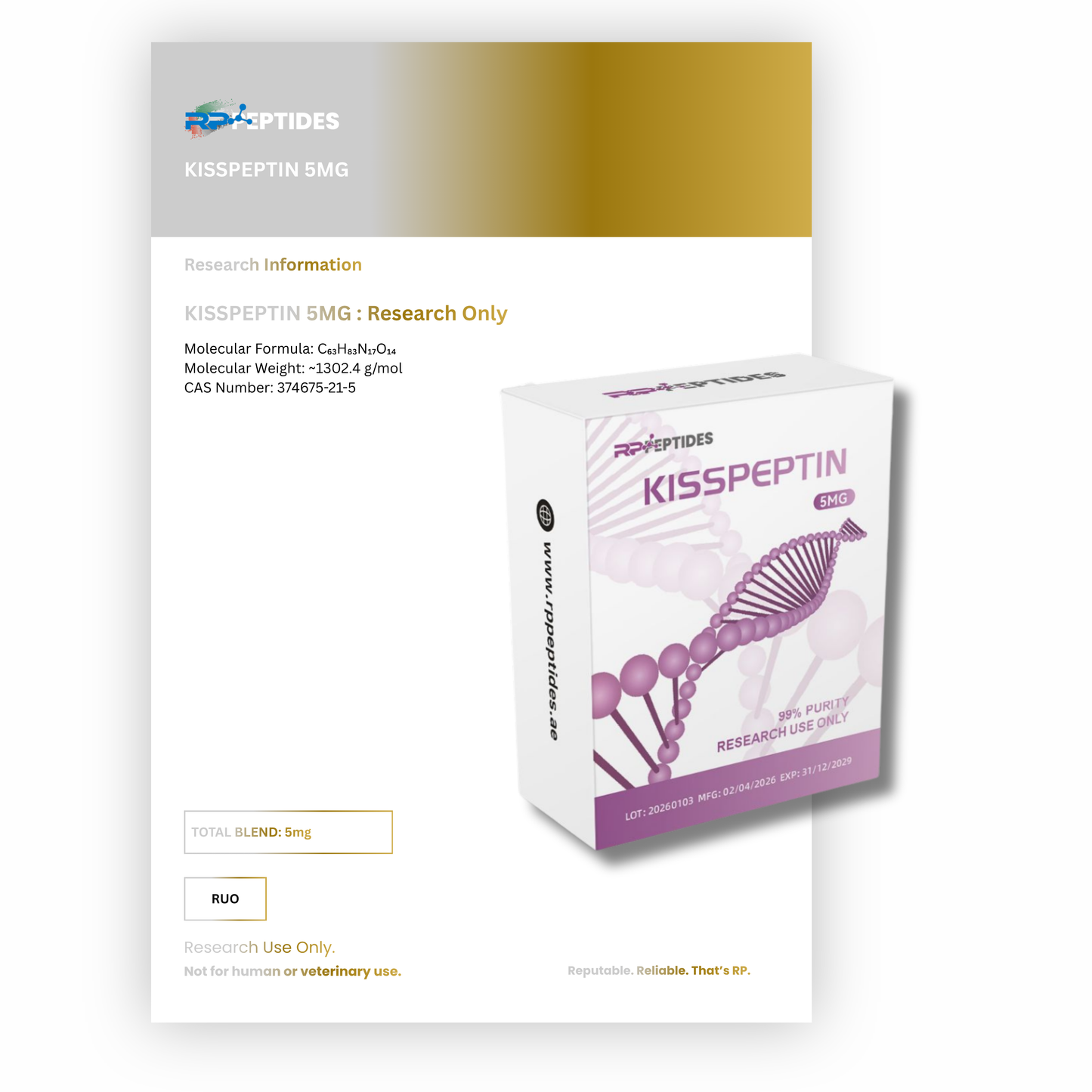 KISSPEPTIN 5MG : Research Only