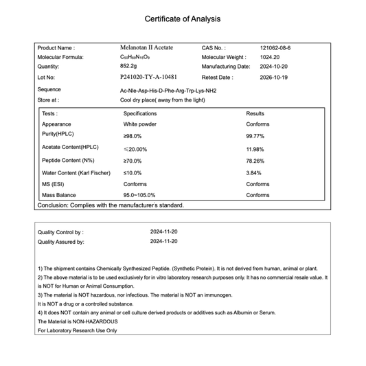 MT2 10MG : Research Only